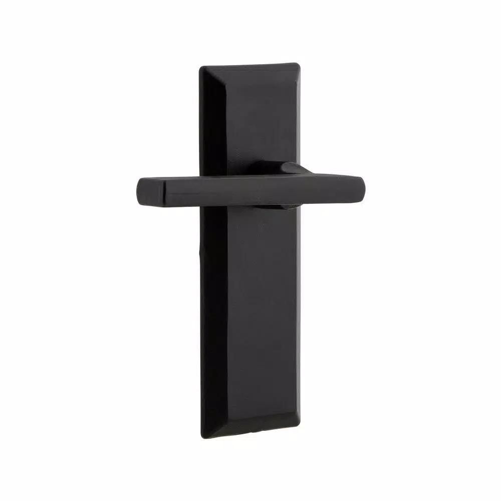 Unbranded Ageless Iron Dirk Passage Lever with Long Plate in Black Iron