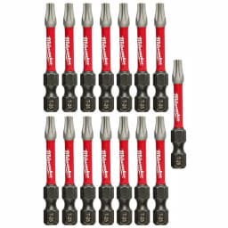 Milwaukee SHOCKWAVE T25 Torx 2 in. Impact Duty Steel Screwdriver Bits, 15-Pack thumbnail 1