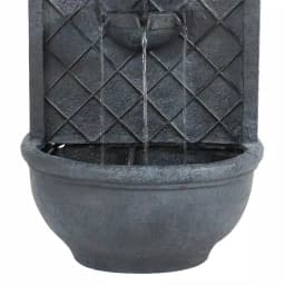 Sunnydaze Decor Messina Resin Outdoor Wall Fountain, Lead Finish Electric Water Feature thumbnail 5