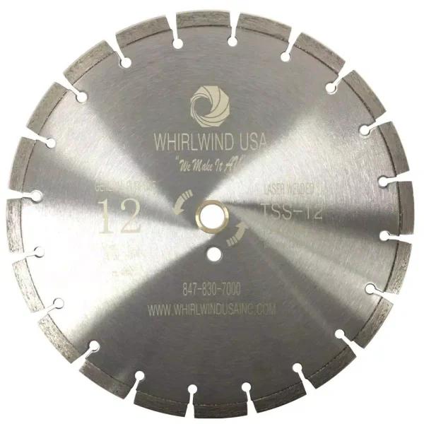 Whirlwind USA 12 in. Segmented Laser Welded Diamond Blade for Concrete, Stone, and Masonry