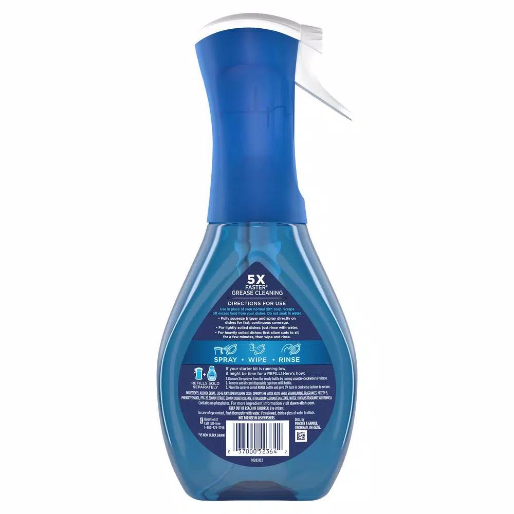 Dawn Platinum Powerwash Dish Spray Fresh Scent Bundle - 1 Starter Kit (16 oz) + 1 Refill (16 oz)