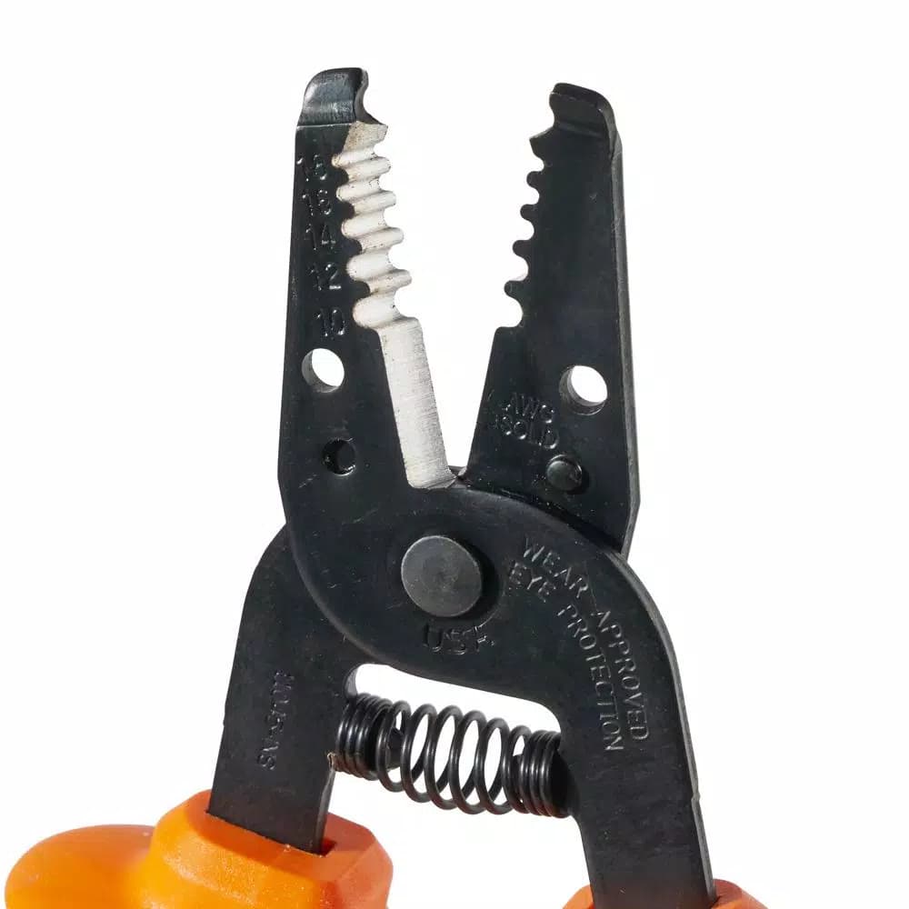 Klein Tools 7 in. Insulated Wire Stripper & Cutter, 10-18 AWG Solid Wire, 1000V Rated
