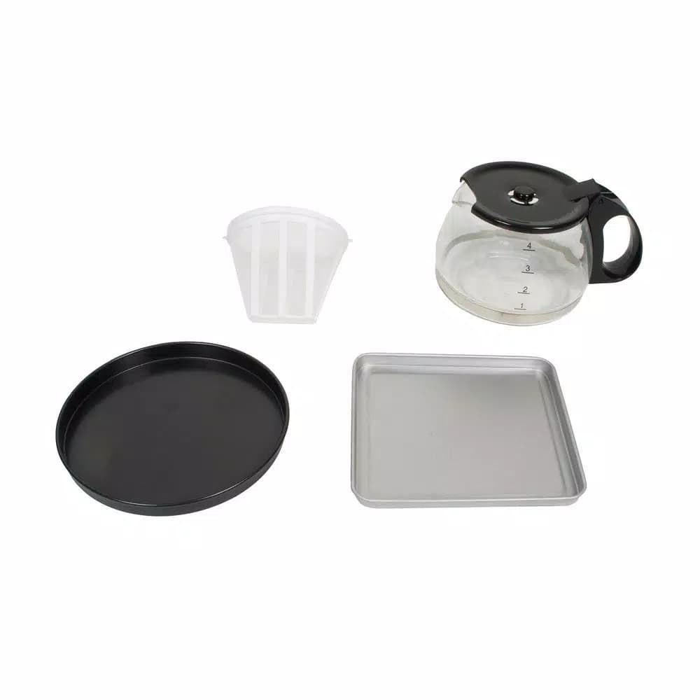 SPT 3-in-1 Breakfast Center - Toaster Oven, Coffeemaker, and Frying Pan, 1450W, Black