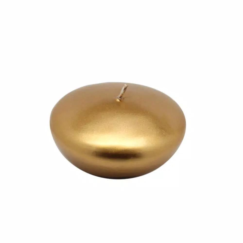 Zest Candle 3 in. Metallic Bronze Gold Floating Candles, 12-Pack