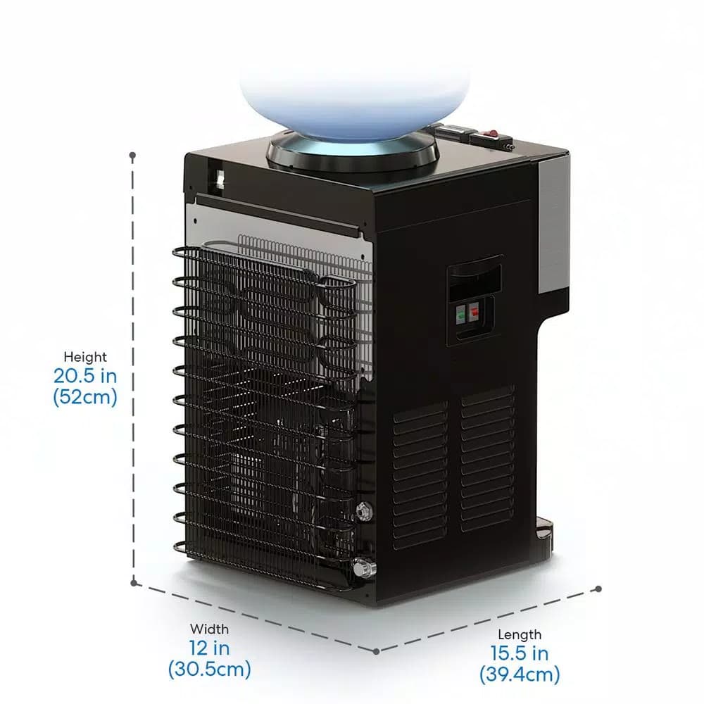 Brio Top Loading Countertop Water Cooler Dispenser with Hot, Cold & Room Temperature Water, Stainless Steel
