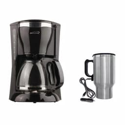 Brentwood Appliances Brentwood 12-Cup Drip Coffee Maker Bundle with 16 oz. Stainless Steel Heated Travel Mug and 12V Car Adapter thumbnail 1