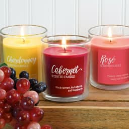 LUMABASE Wine Collection Scented Candle Set - 3 Pack Luxury Fragrance Jars thumbnail 6