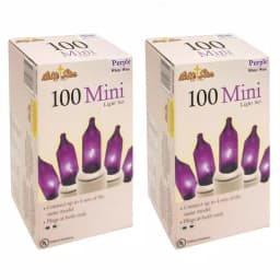 Unbranded Brite Star 100-Light Purple Mini String Lights with White Wire, Set of 2 thumbnail 2