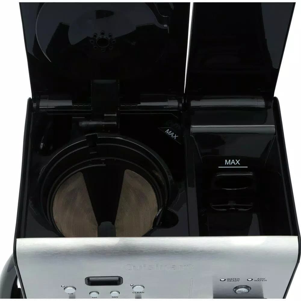 Cuisinart COFFEE PLUS 12-Cup Black Drip Coffee Maker with Programmable Timer and Hot Water System