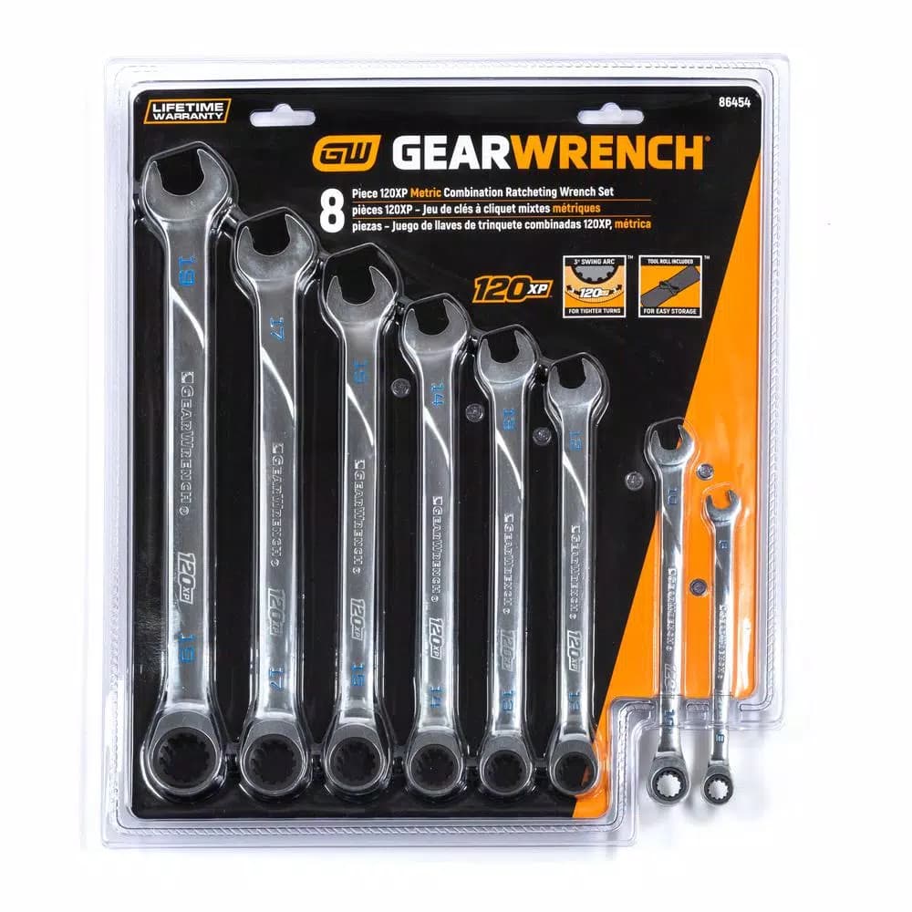 GearWrench 120XP Metric Ratcheting Wrench Set, 8-Piece