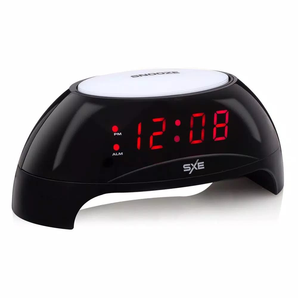 SXE Sunrise Simulator Night Light Alarm Clock with USB Charging Port and LED Display