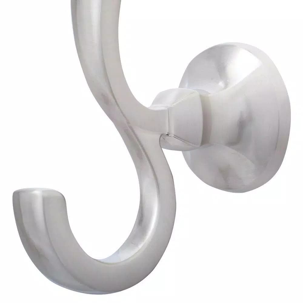 Delta Mandara Double Towel Hook, Brushed Nickel