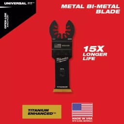 Milwaukee 1-1/8 in. Titanium Bi-Metal Universal Fit Oscillating Multi-Tool Blades, 10-Pack thumbnail 4