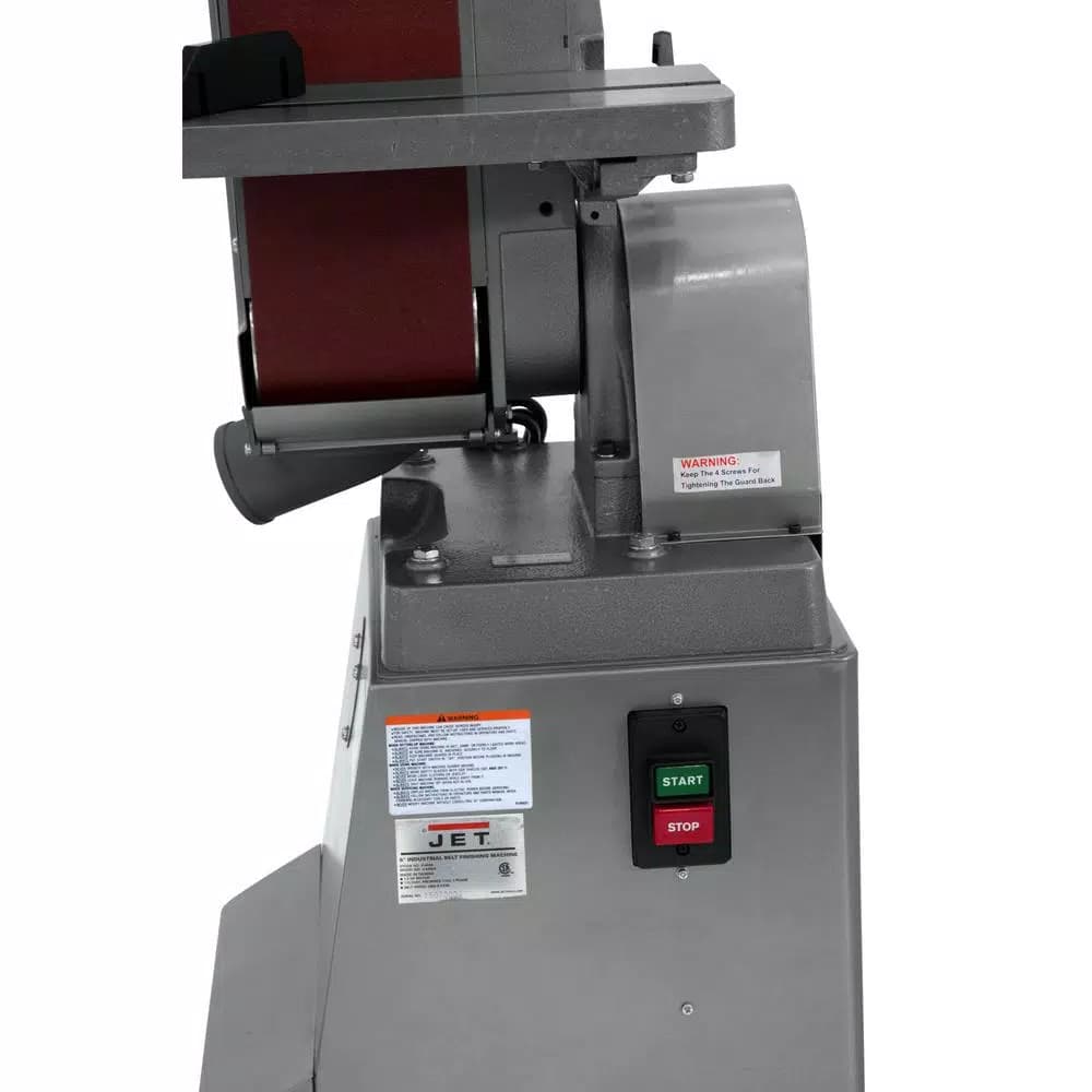 JET J-4300A 1.5 HP 6 in. x 48 in. Industrial Horizontal/Vertical Belt Sander with Closed Stand