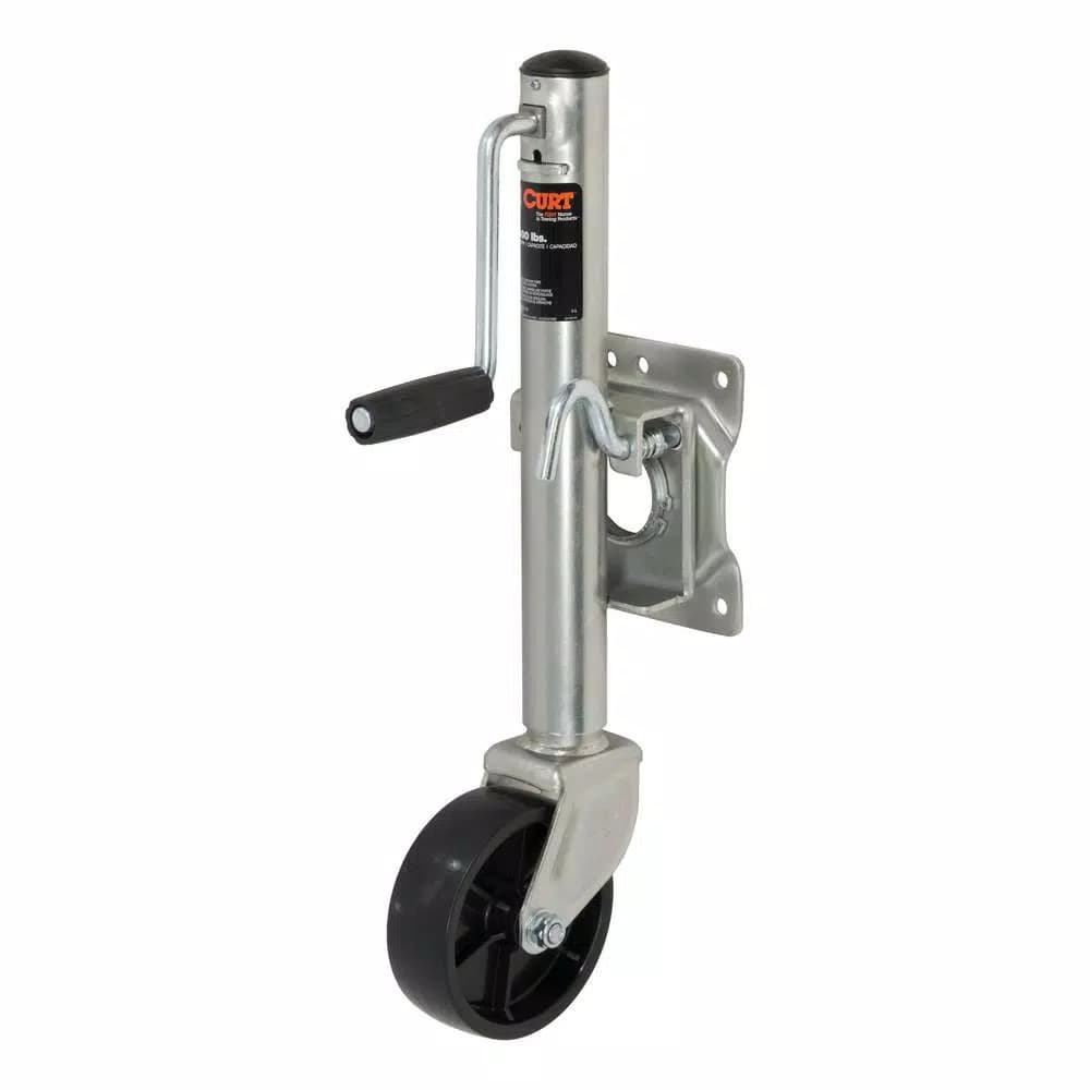CURT Marine Trailer Jack with 6" Wheel, 1,000 lbs. Capacity, 10" Travel