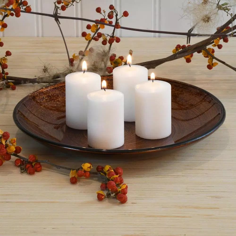 LUMABASE White Unscented Paraffin Wax Votive Candles, 15-Hour Burn Time, 36-Count Pack