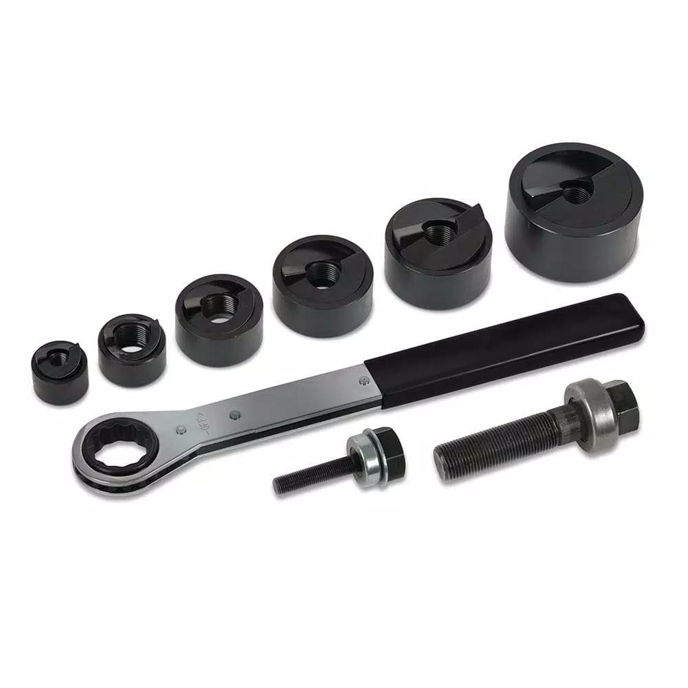 Klein Tools 9-Piece Knockout Punch and Ratcheting Wrench Set