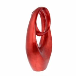 LITTON LANE 20 in. Red Polystone Abstract Infinity Sculpture - Modern Decorative Statuary thumbnail 2