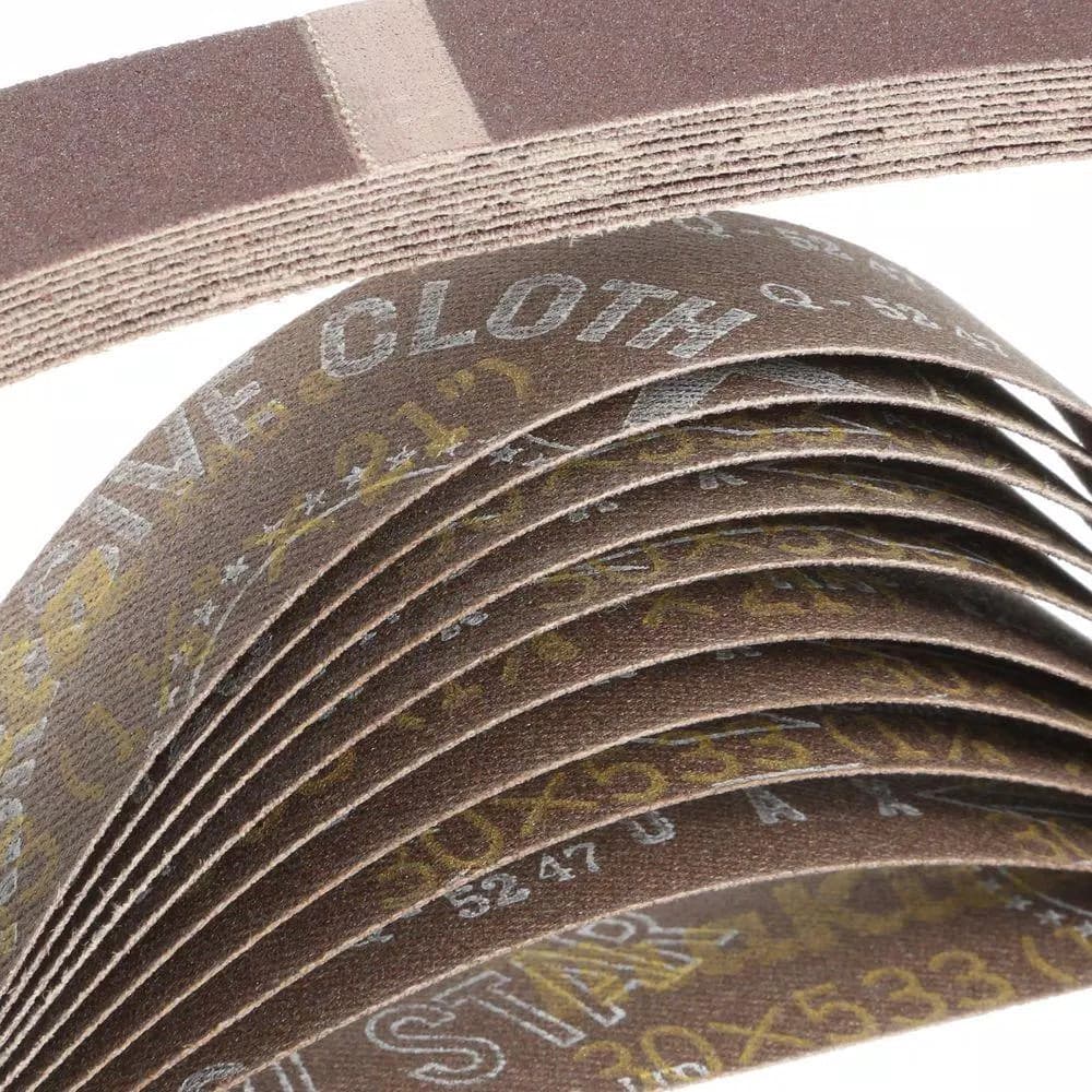 Makita 120-Grit Aluminum Oxide Abrasive Belts, 1-1/8 in. x 21 in. (10-Pack)