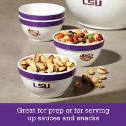 College Kitchen Collection LSU Tigers 4-Piece Party Bowl Set, Purple, 8 oz thumbnail 9