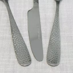 Gibson Home 46-Piece Hammered Stainless Steel Flatware Set, Service for 8 thumbnail 2