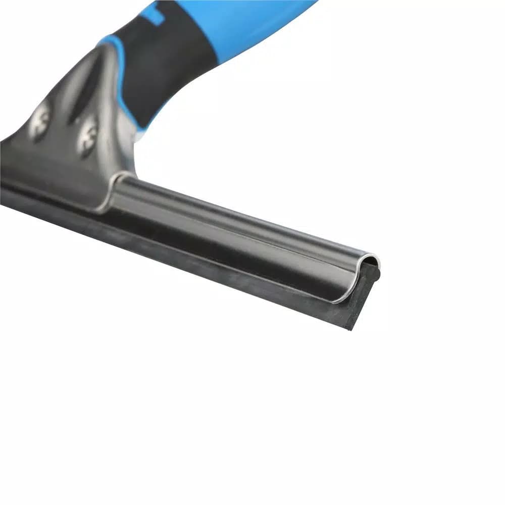 Unger 18 in. Stainless Steel Window Squeegee with Ergonomic Grip and Connect and Clean Locking System