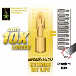Makita Impact GOLD Phillips Steel Insert Bits, 4-Piece Set thumbnail 3