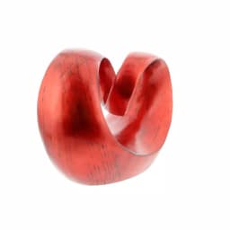 LITTON LANE 9 in. x 12 in. Red Polystone Decorative Abstract Sculpture thumbnail 3