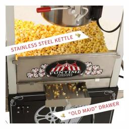 Funtime Palace Popper 8 oz. Hot Oil Kettle Popcorn Machine, Stainless Steel Countertop Popper thumbnail 3