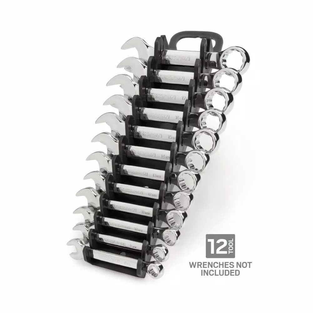 TEKTON 12-Tool Store-and-Go Stubby Wrench Rack Keeper, Black