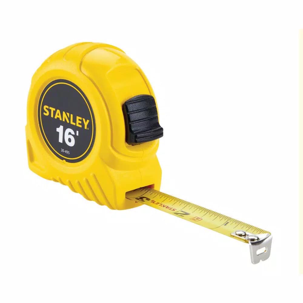 Stanley 16 ft. x 3/4 in. Tape Measure with Polymer-Coated Blade and High-Impact ABS Case