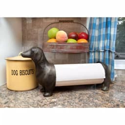 3R Studios Yellow Metal Dog Biscuit Container with Lid and Distressed Finish thumbnail 4
