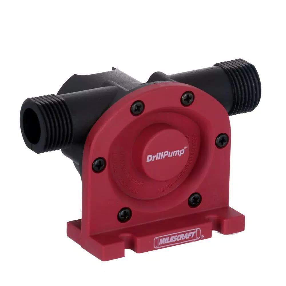 Milescraft DrillPump750 Water Transfer Drill Pump, 750 GPH, Self-Priming