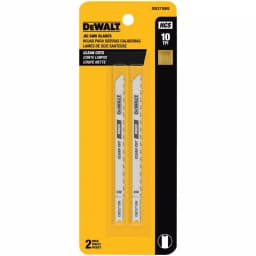 DEWALT 4 in. 10 TPI Fine Finish Wood Cutting Jig Saw Blades, HCS U-Shank (2-Pack) thumbnail 2