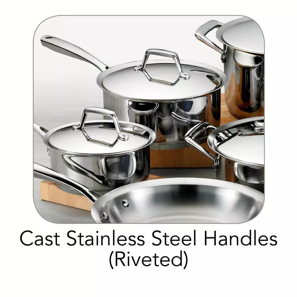 Tramontina Gourmet Prima 10-Piece Stainless Steel Cookware Set, Tri-Ply Induction Ready