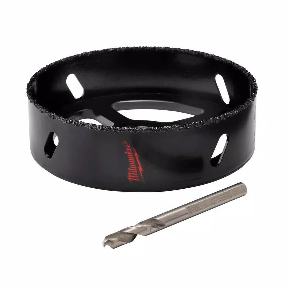 Milwaukee 4 in. Carbide Recessed Light Hole Saw with Pilot Bit for Drywall and Sheetrock