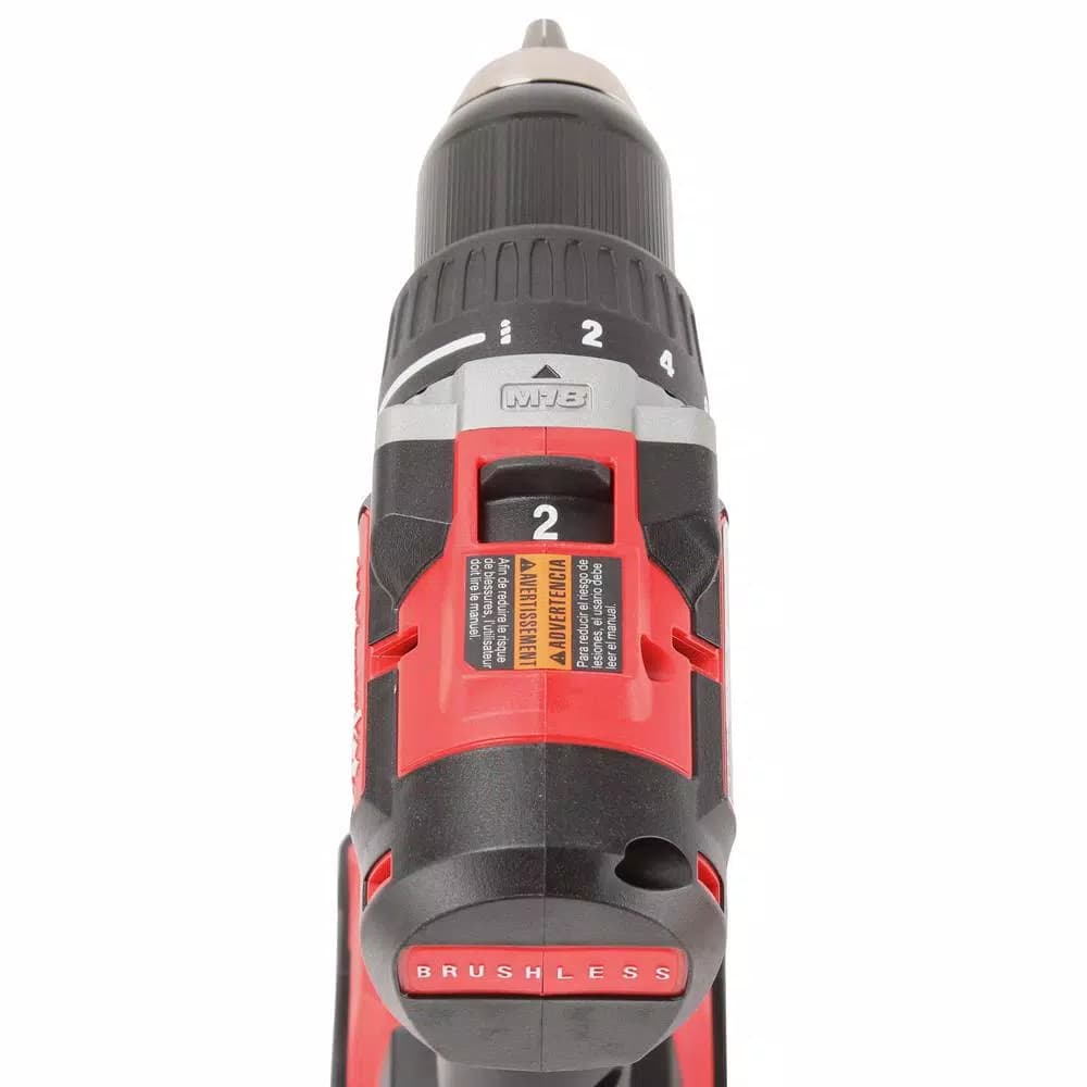 Milwaukee M18 1/2 in. Compact Brushless Cordless Drill/Driver Kit with (2) 2.0 Ah Batteries, Charger and Case
