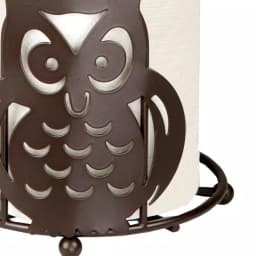Home Basics Bronze Owl Paper Towel Holder - Rustic Farmhouse Kitchen Decor thumbnail 2