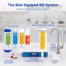 Express Water 5-Stage Reverse Osmosis Water Filtration System - NSF Certified - 100 GPD with Faucet and Tank thumbnail 3