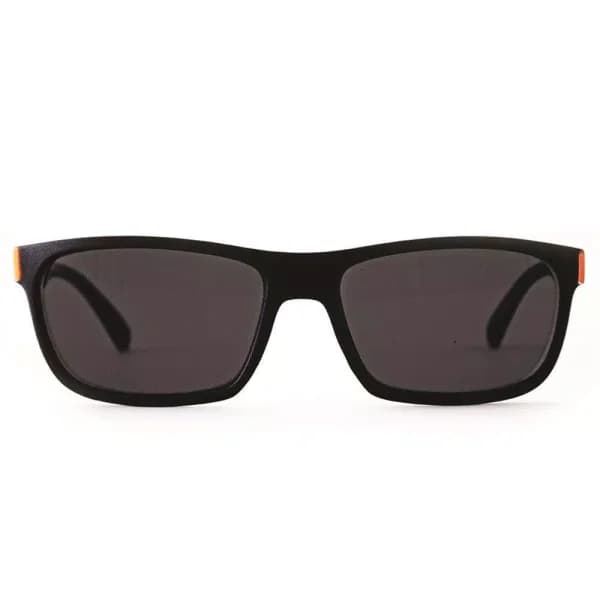 Shadedeye Square Sunglasses - Black with Dark Blue and Orange Accents