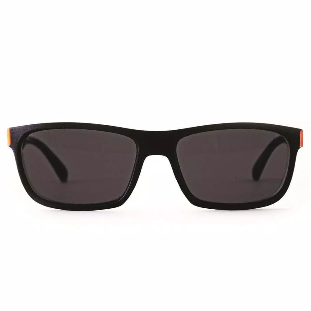 Shadedeye Square Sunglasses - Black with Dark Blue and Orange Accents