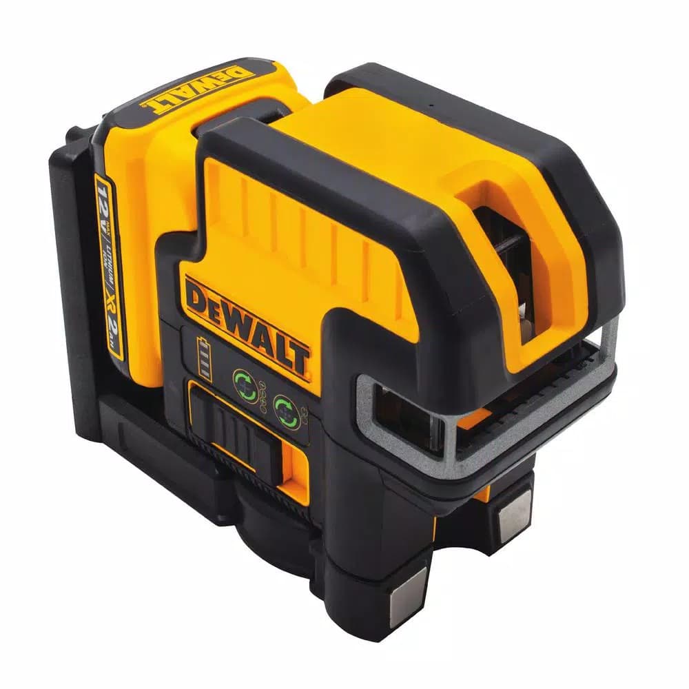 DEWALT 12V MAX Green Self-Leveling 2-Spot & Cross Line Laser Level Kit with 2Ah Battery & TSTAK Case