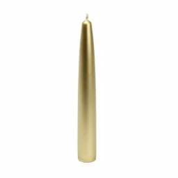 Zest Candle 6 in. Metallic Gold Taper Candles, 12-Set thumbnail 2