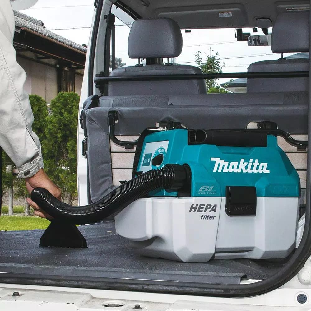 Makita 18V LXT Brushless Angle Grinder, SDS-Plus Rotary Hammer & 2 Gal. Vacuum Starter Kit