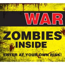 My Door Decor 7 ft. x 8 ft. Zombies Inside Halloween Garage Door Banner Mural thumbnail 3