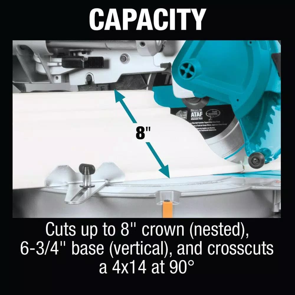 Makita 12 in. 15 Amp Dual-Bevel Sliding Compound Miter Saw with Laser and Folding Stand