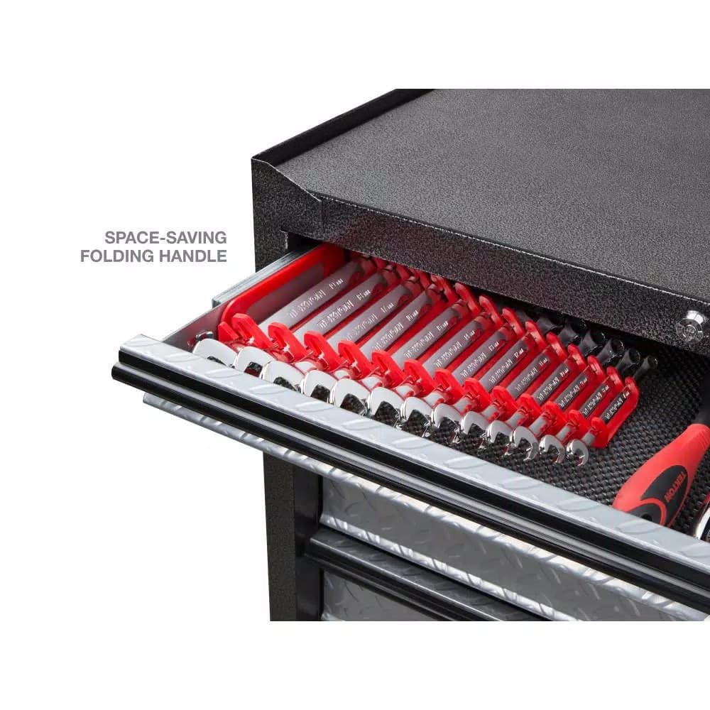 TEKTON 13-Tool Store-and-Go Wrench Rack Keeper, Red