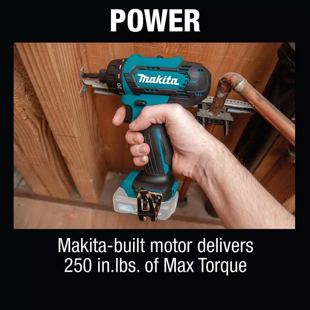 Makita 12V max CXT Lithium-Ion 1/4 in. Hex Cordless Screwdriver (Tool Only)