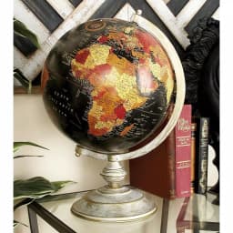 LITTON LANE Nautical Decorative Globe with Whitewashed Tiered Metal Base thumbnail 1