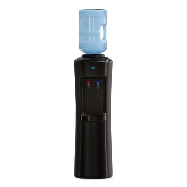 Brio Top Loading Water Cooler Dispenser - Hot and Cold Water, Black with Stainless Steel Reservoirs